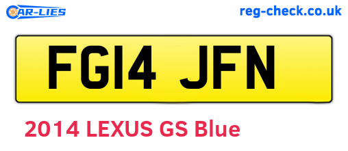 FG14JFN are the vehicle registration plates.