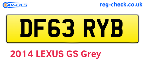DF63RYB are the vehicle registration plates.
