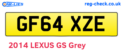 GF64XZE are the vehicle registration plates.