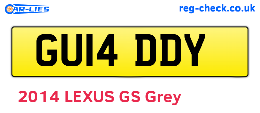 GU14DDY are the vehicle registration plates.