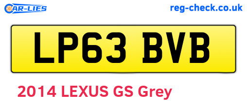 LP63BVB are the vehicle registration plates.