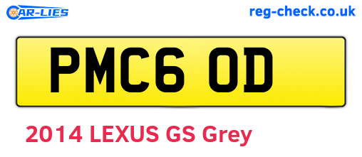 PMC60D are the vehicle registration plates.