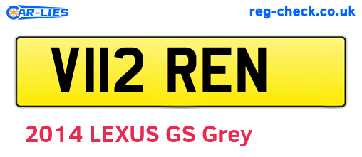 V112REN are the vehicle registration plates.