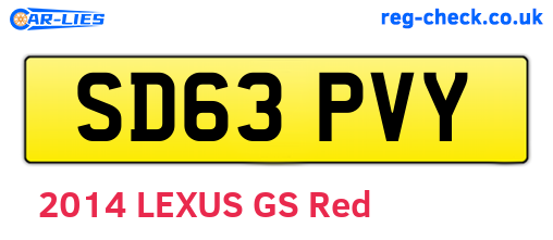 SD63PVY are the vehicle registration plates.