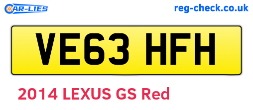 VE63HFH are the vehicle registration plates.
