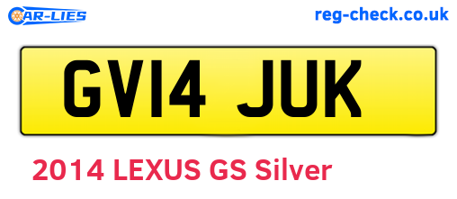 GV14JUK are the vehicle registration plates.