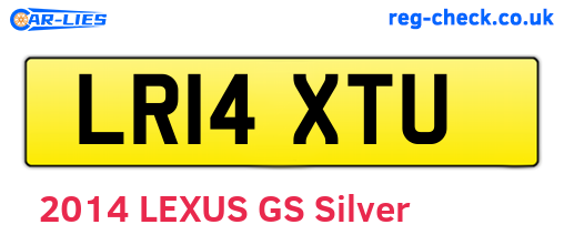 LR14XTU are the vehicle registration plates.