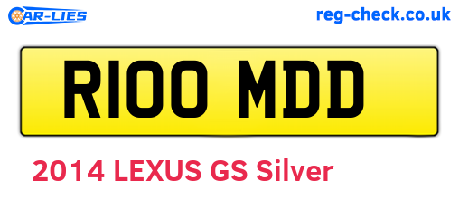 R100MDD are the vehicle registration plates.