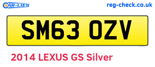 SM63OZV are the vehicle registration plates.