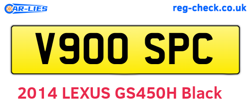 V900SPC are the vehicle registration plates.
