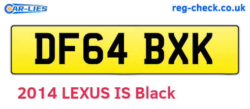 DF64BXK are the vehicle registration plates.