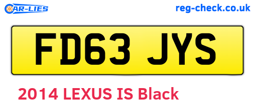 FD63JYS are the vehicle registration plates.