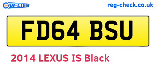 FD64BSU are the vehicle registration plates.