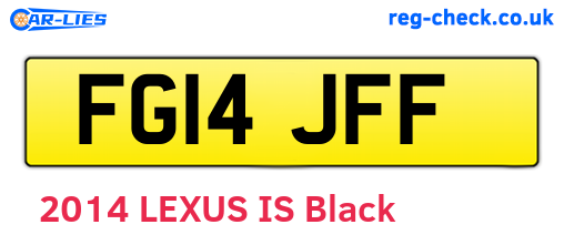 FG14JFF are the vehicle registration plates.