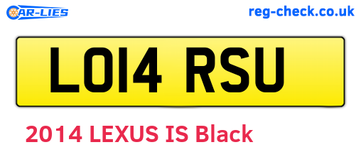 LO14RSU are the vehicle registration plates.