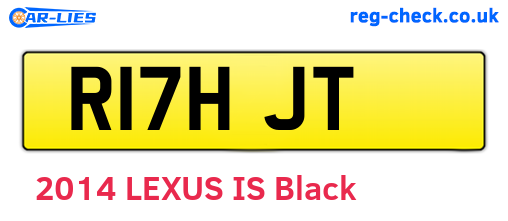 R17HJT are the vehicle registration plates.