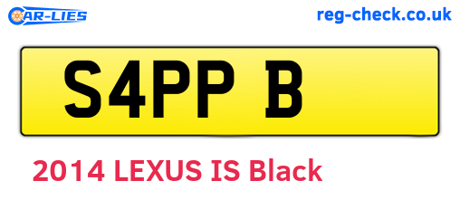S4PPB are the vehicle registration plates.
