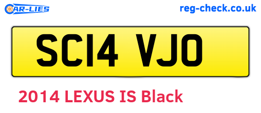 SC14VJO are the vehicle registration plates.