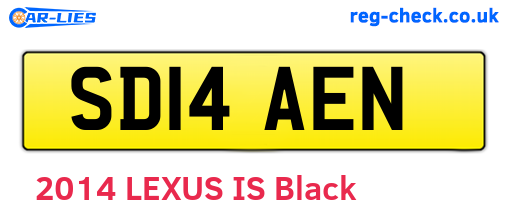 SD14AEN are the vehicle registration plates.