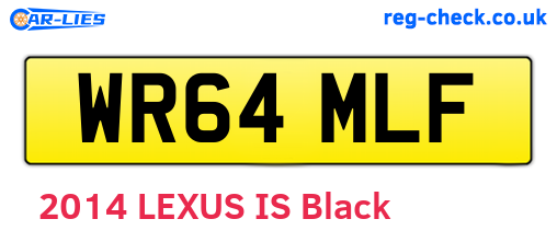 WR64MLF are the vehicle registration plates.