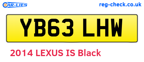 YB63LHW are the vehicle registration plates.