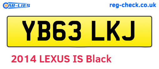YB63LKJ are the vehicle registration plates.