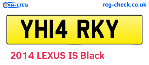 YH14RKY are the vehicle registration plates.