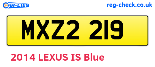 MXZ2219 are the vehicle registration plates.