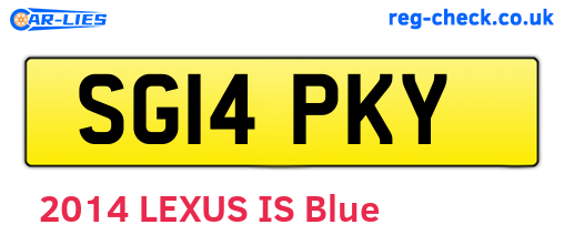 SG14PKY are the vehicle registration plates.