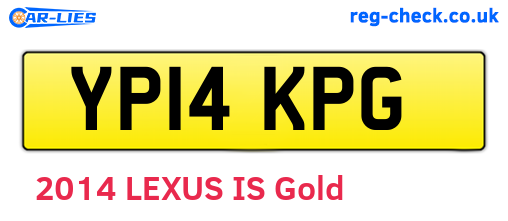 YP14KPG are the vehicle registration plates.