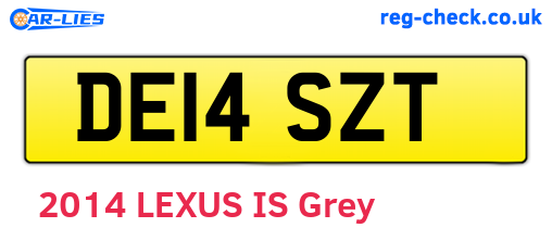 DE14SZT are the vehicle registration plates.