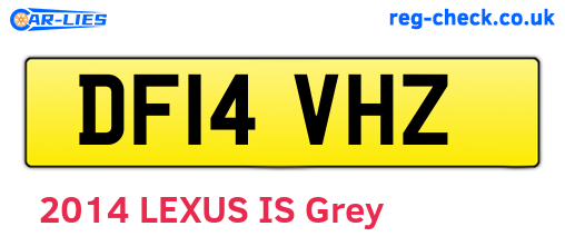 DF14VHZ are the vehicle registration plates.