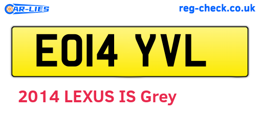 EO14YVL are the vehicle registration plates.