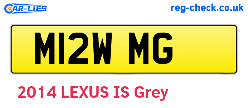 M12WMG are the vehicle registration plates.