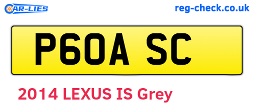 P60ASC are the vehicle registration plates.