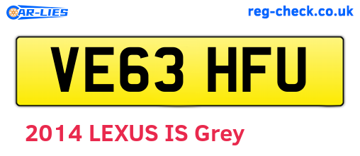 VE63HFU are the vehicle registration plates.