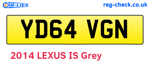 YD64VGN are the vehicle registration plates.