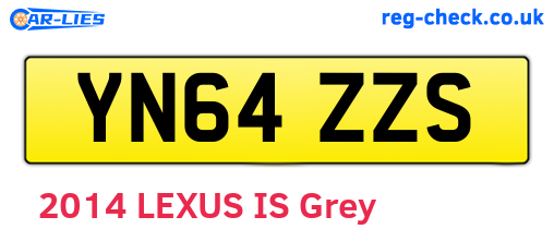 YN64ZZS are the vehicle registration plates.