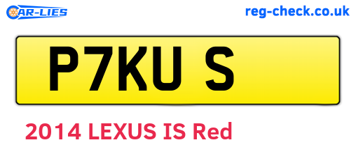 P7KUS are the vehicle registration plates.