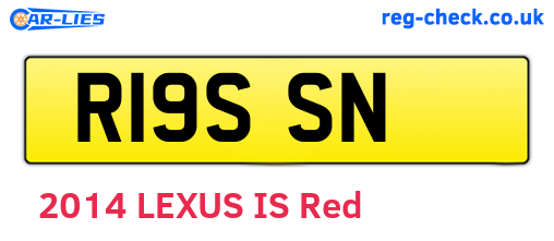 R19SSN are the vehicle registration plates.