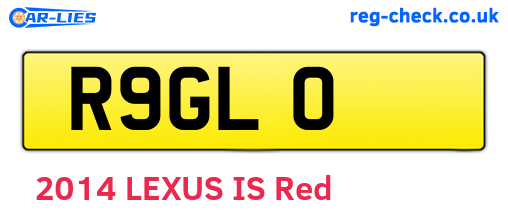 R9GLO are the vehicle registration plates.