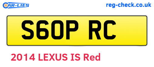 S60PRC are the vehicle registration plates.
