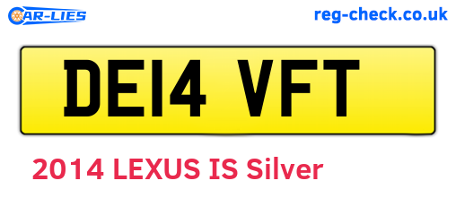 DE14VFT are the vehicle registration plates.