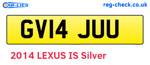 GV14JUU are the vehicle registration plates.