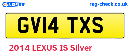 GV14TXS are the vehicle registration plates.