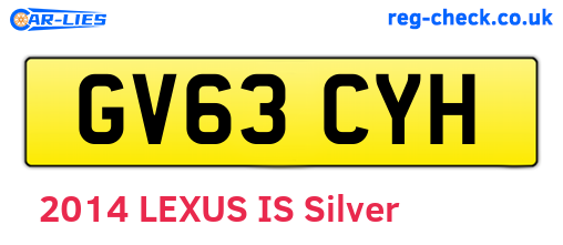 GV63CYH are the vehicle registration plates.