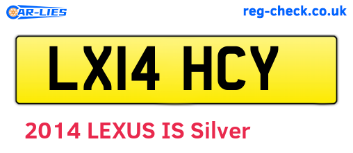 LX14HCY are the vehicle registration plates.