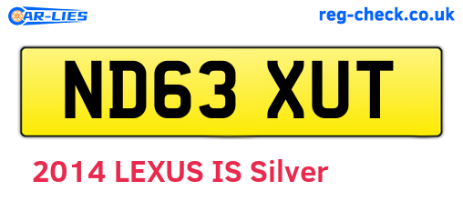 ND63XUT are the vehicle registration plates.