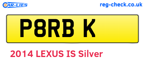 P8RBK are the vehicle registration plates.