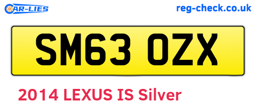 SM63OZX are the vehicle registration plates.